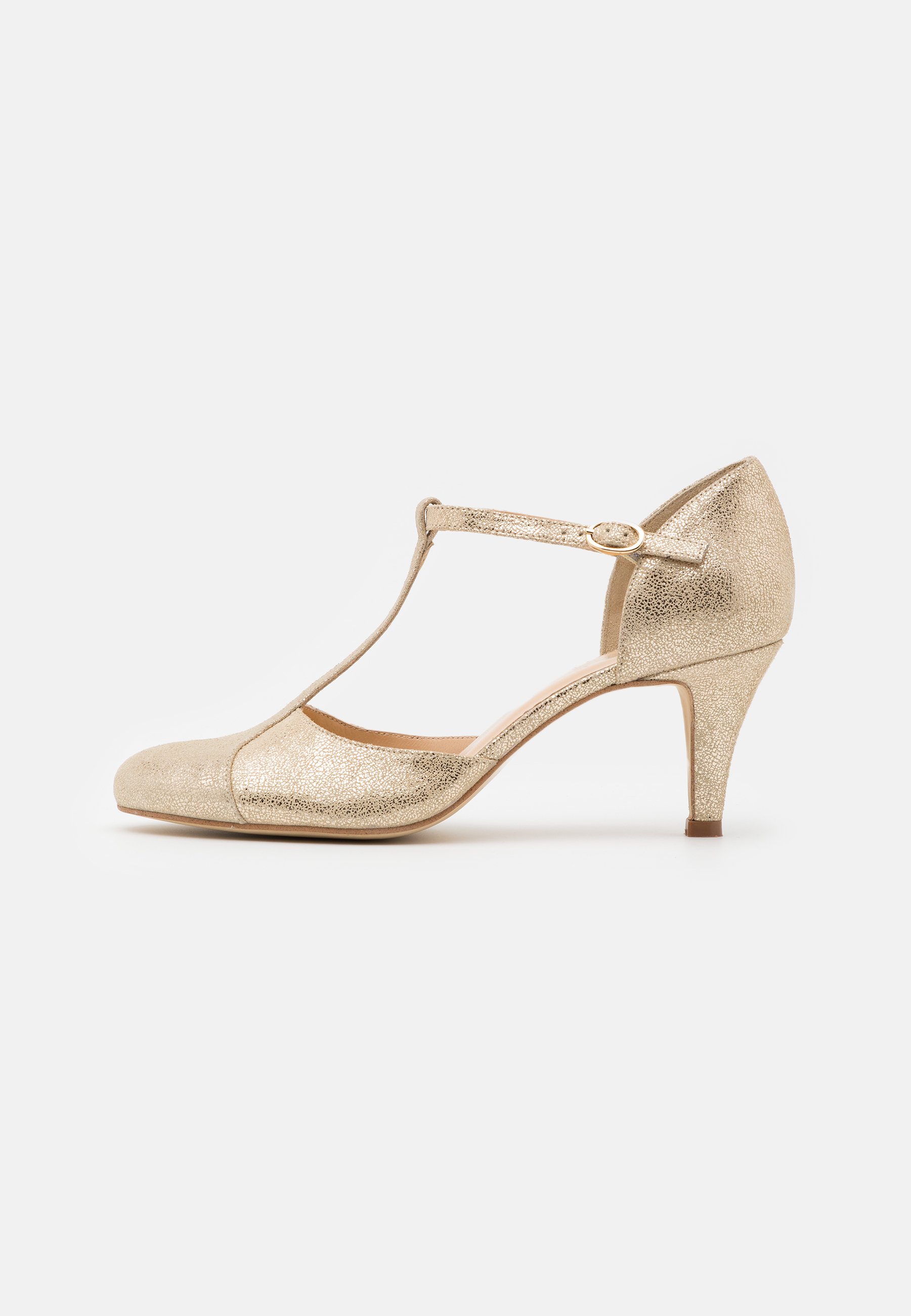 escarpin doré zalando
