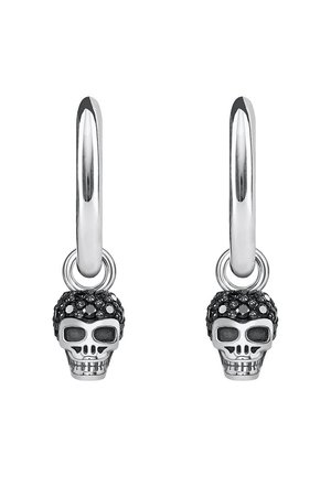 CREOLEN TOTENKOPF - Ohrringe - silver-coloured/black