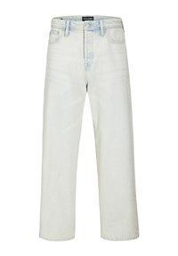 Jeans a gamba dritta a lavaggio chiaro con vita alta, bottoni frontali e design a cinque tasche di Jack & Jones.