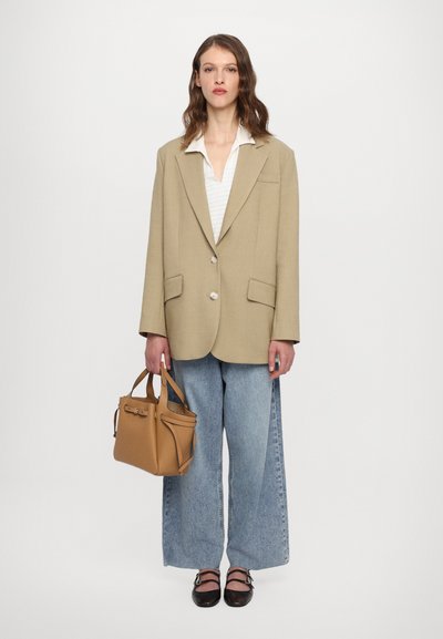 Tory Burch ROMY PEBBLED SATCHEL - Rokassoma - tiramisu