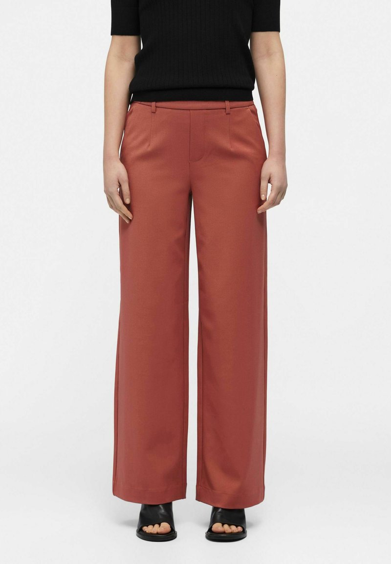 Object OBJLISA WIDE NOOS - Trousers - redwood