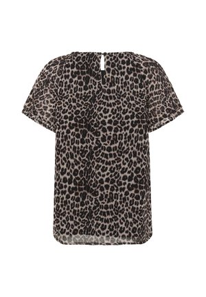 Cream, CRYUNA SHORT SLEEVE BLOUSE - Pluus - natrual animal spots