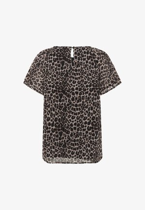 Cream, CRYUNA SHORT SLEEVE BLOUSE - Pluus - natrual animal spots
