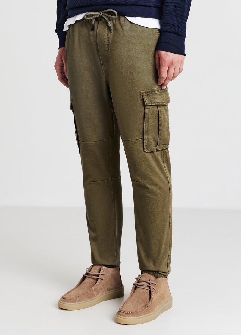Calliope JOGGER CON TASCONI - Pantaloni cargo - verde