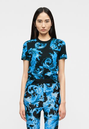 Nyomott mintás póló - black/sea