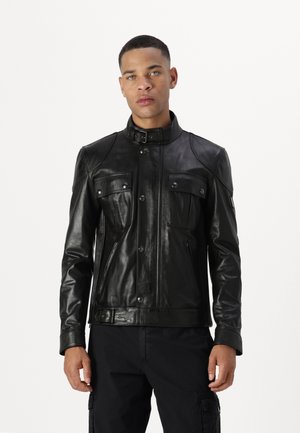 GANGSTER JACKET - Leather jacket - black