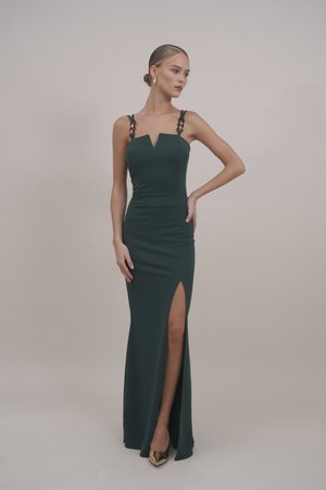RUE CHAIN MAXI - Koktailové šaty/večierkové šaty - forest green