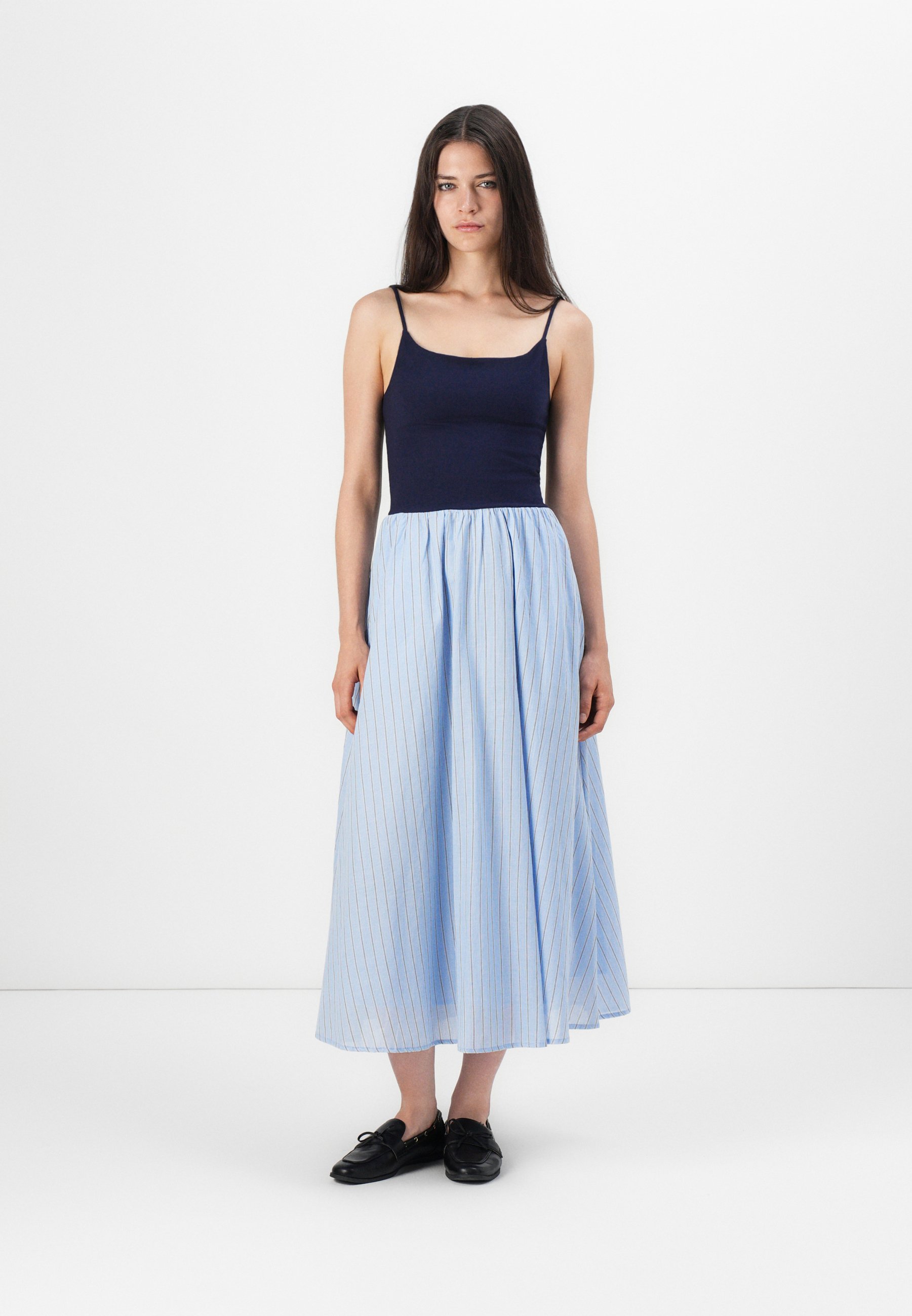GAP MIXED MEDIA TANK MAXI DRESS - Maxi dress - blue - Zalando