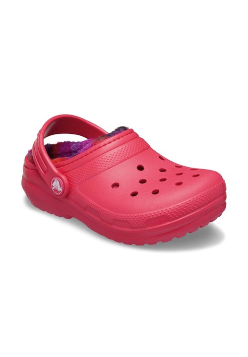 Crocs KIDS’ CLASSIC LINED BOLD CHECK CLOG - Clogs - digital raspberry — foto 2