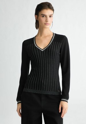 LIU JO V NECK - Jumper - black