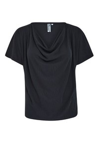 Desires DEAMALIA SHORT SLEEVE DRAPE T-SHIRT. - Základné tričko - black