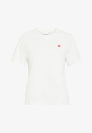 VILA, Short-Sleeved VIVORA Round neck - Lihtne T-särk - snow white