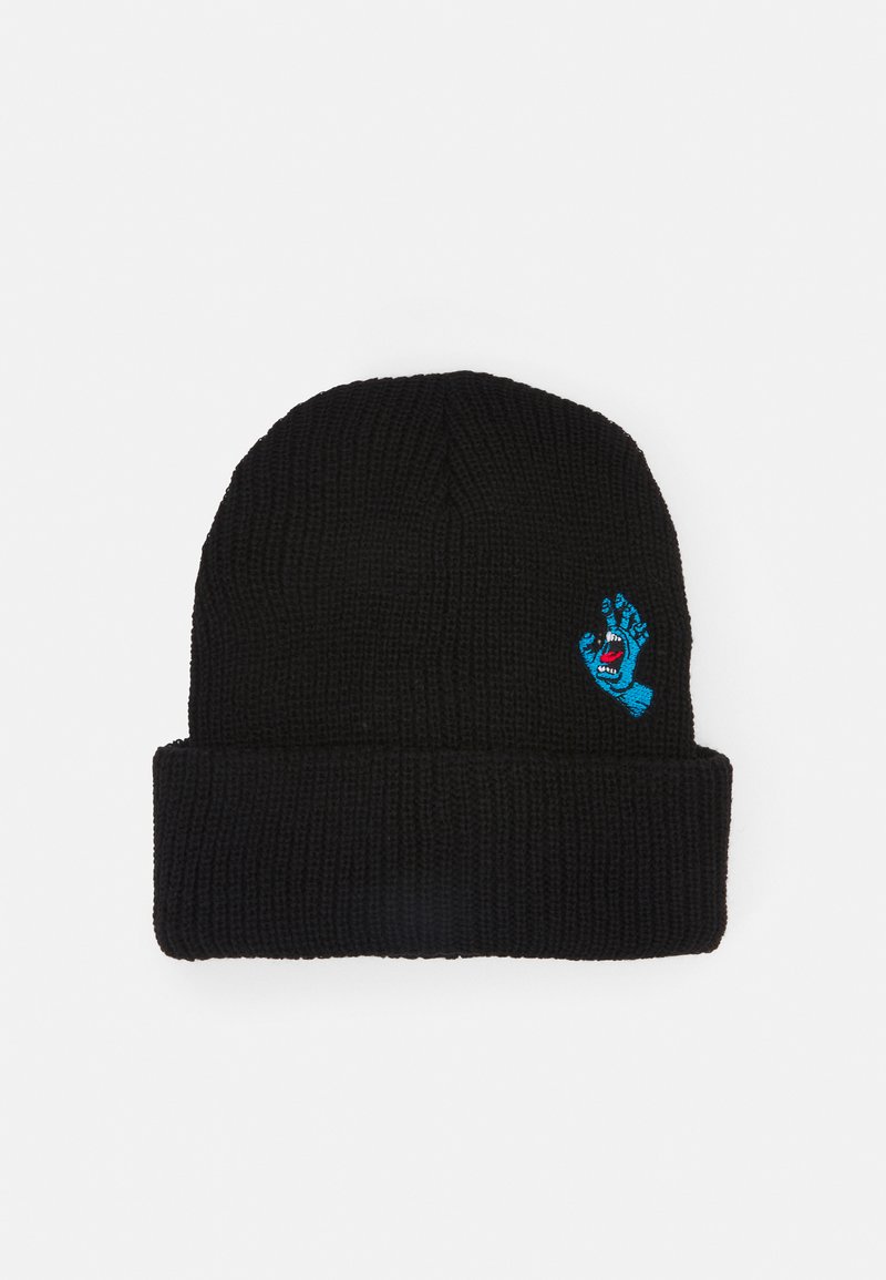 Santa Cruz SCREAMING MINI HAND BEANIE UNISEX - Muts - black
