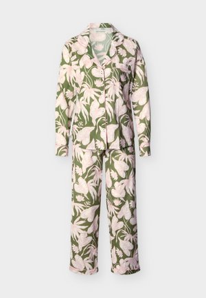 WOMENS LONG  - Pidžaamakomplekt - purist green/pink