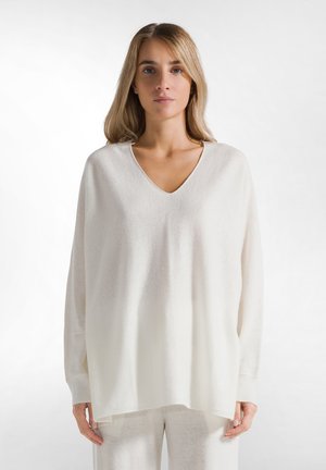 Striktrøje - white