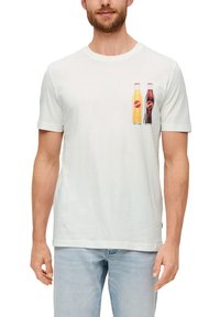 s.Oliver MIT SINALCO - T-shirt print - weiß