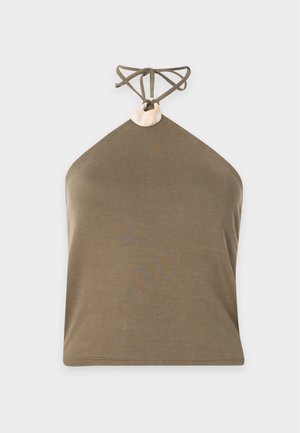 Jaded London, TWIST DRAPE HALTER - Top - khaki