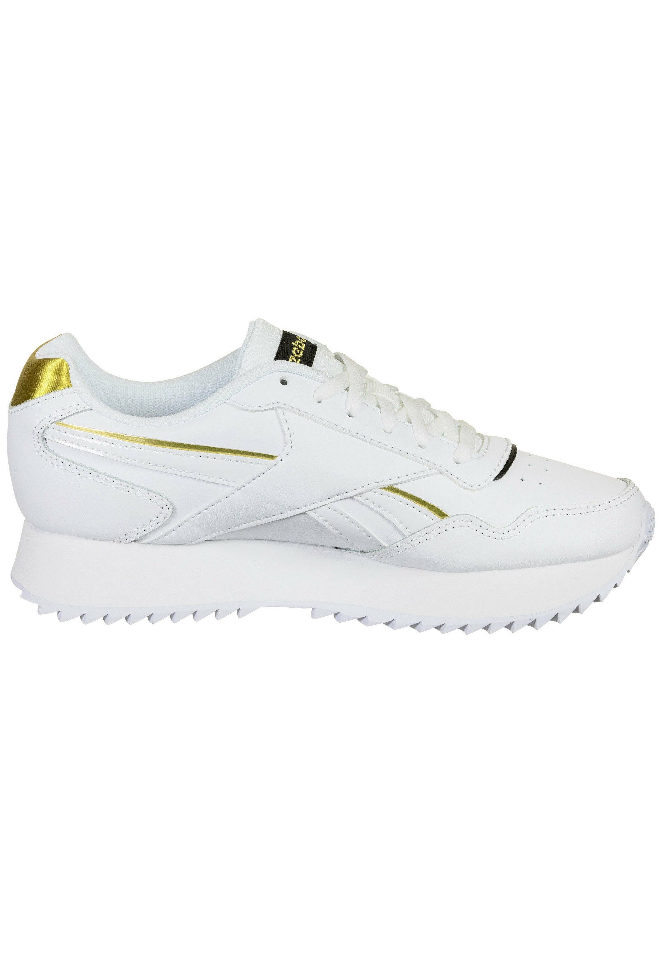 Reebok Classic REEBOK ROYAL GLIDE RIPPLE CLIP SHOES - Baskets basses -  white/black/gold metallic/blanc - ZALANDO.FR