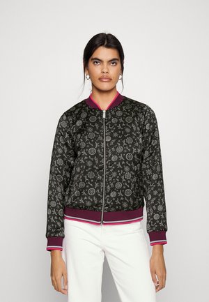 REVERSIBLE PADDED JACKET - Bomber bunda - black/white
