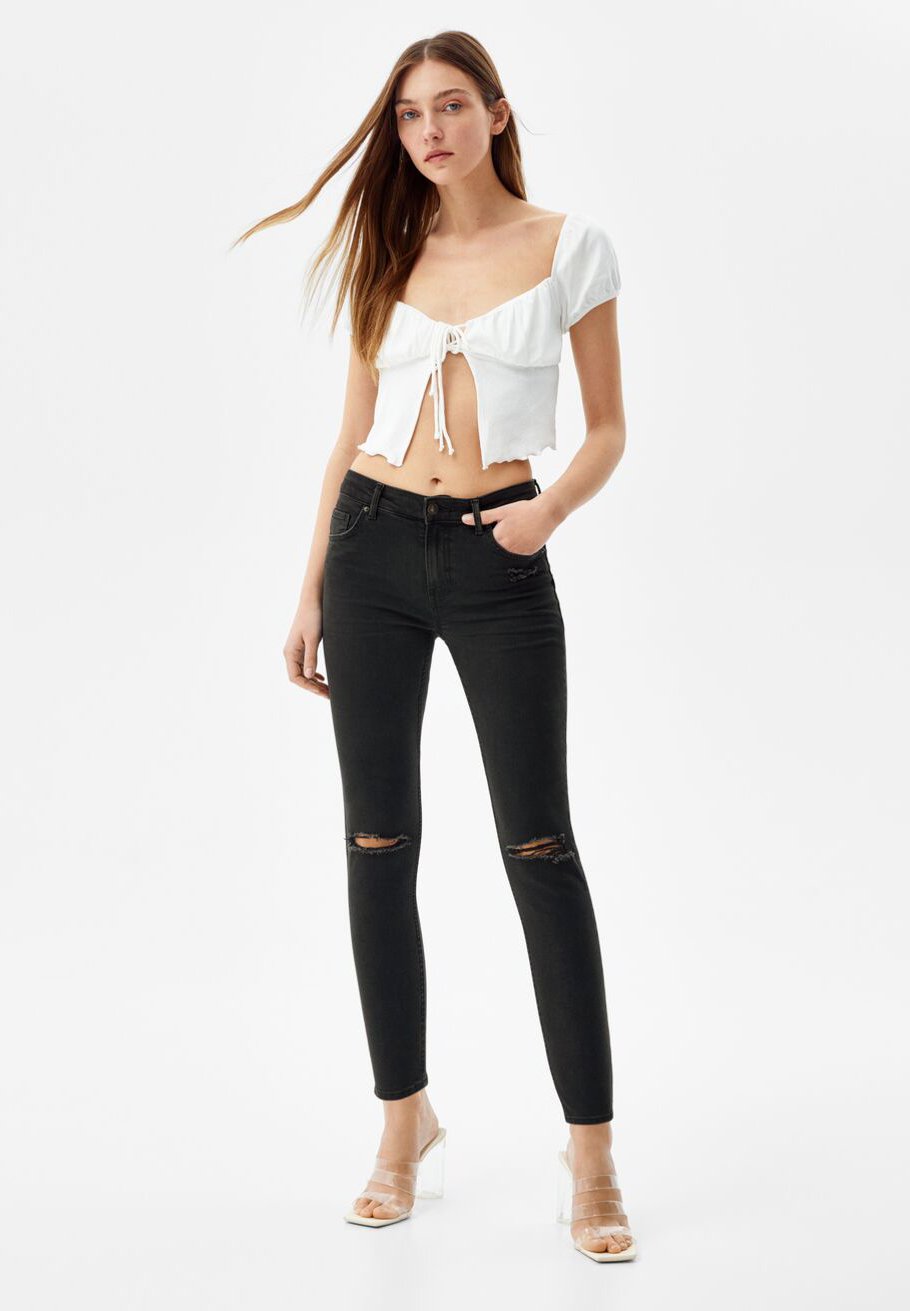Bershka PUSH UP - Jeans Skinny Fit - black/nero - Zalando.it