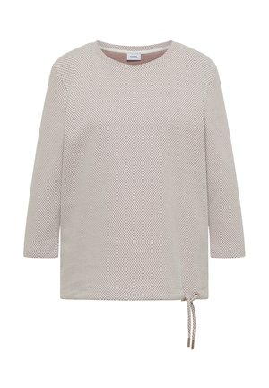 Cecil, 3/4-SLEEVE SHIRT WITH A ROUND NECK AND TEXTURED FABRIC - T-shirt à manches longues - natural taupe