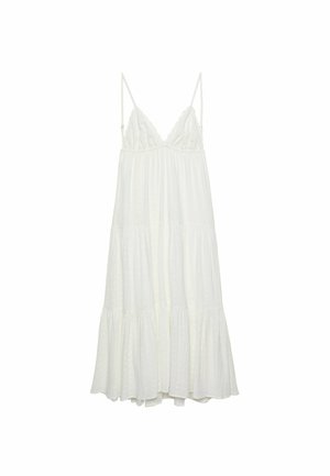Stradivarius EMBROIDERED FLOWING  - Maxikjoler - white