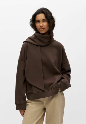 Object JUMPER SCARF DETAIL - Sweatshirt - seal brown