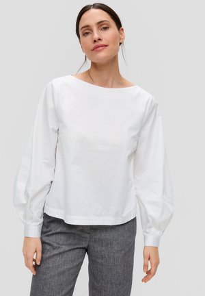 s.Oliver BLACK LABEL, LANGARM MIT U-BOOT-AUSSCHNITT - Blouse - weiß