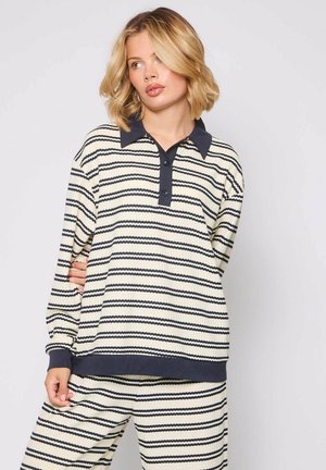 STRIPE RUBGY - Camiseta de manga larga - navy