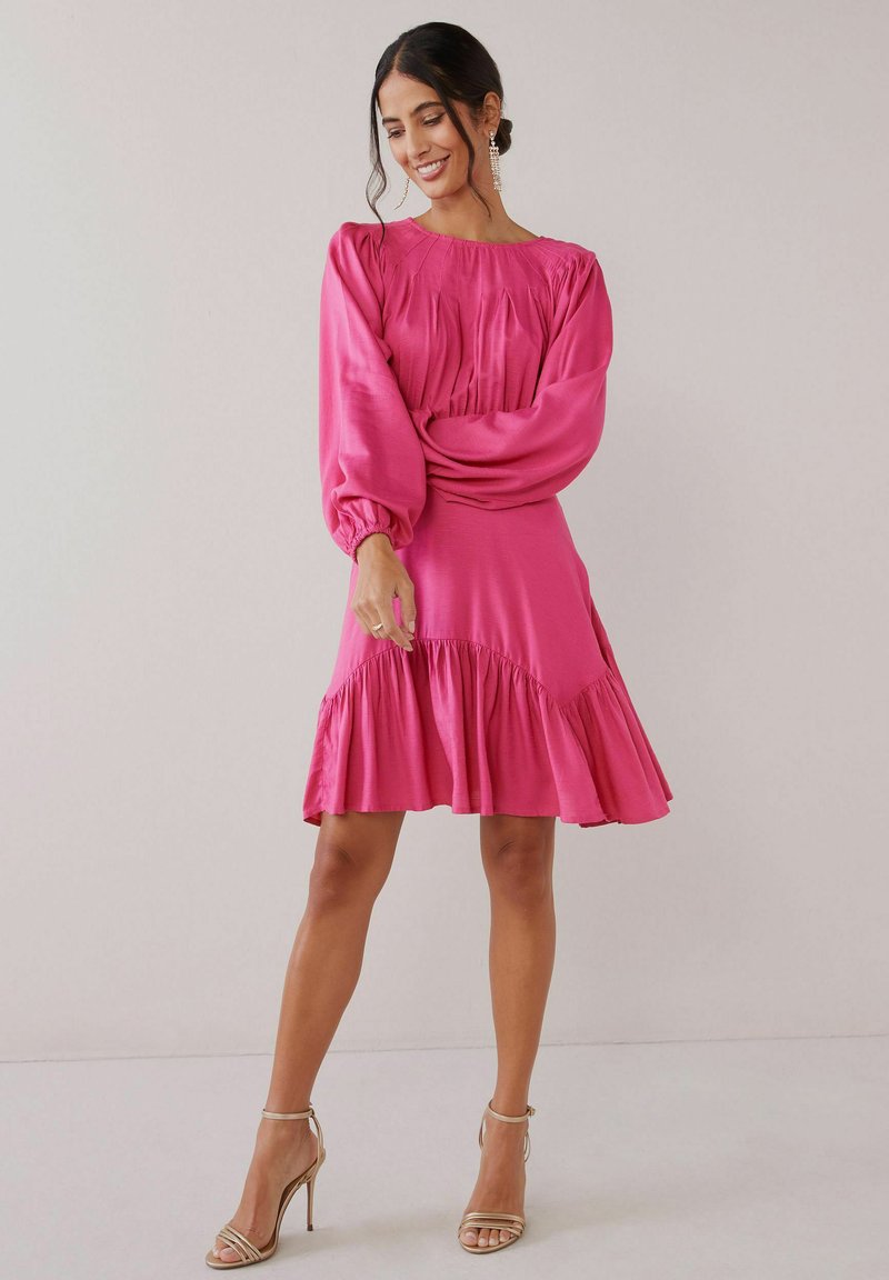 Next Floaty Mini Dress Jurk pink/donkerroze Zalando.nl