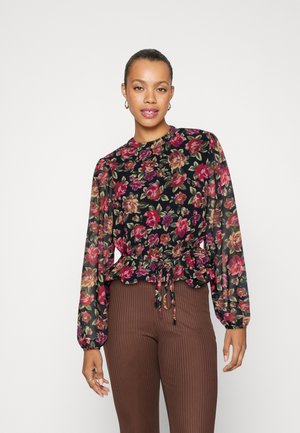 VILA VIURA BELT - Μπλούζα - black/pink