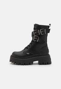 Buffalo ASPEN BIKER HI - Bota de tornozelo estilo cowboy/motociclista - black