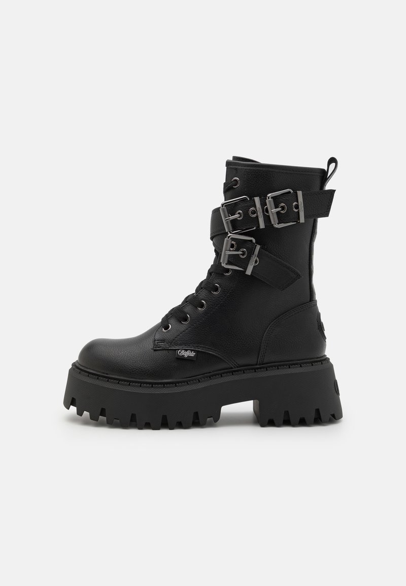 Buffalo ASPEN BIKER HI - Bota de tornozelo estilo cowboy/motociclista - black