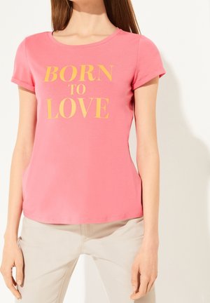 T-shirt med print - pink