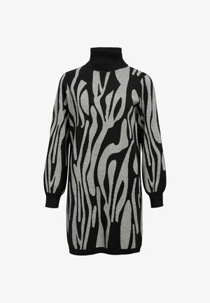 Object OBJRAY ROLL NECK - Abito in maglia - black