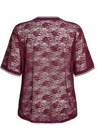 Zizzi LOCKERER PASSFORM - Marškinėliai su spaudiniu - tawny port black