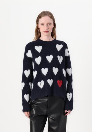 AMORA  - Jumper - blue/grey marl