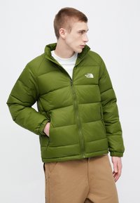 Zaļa pūķa virsjaka ar rāvējslēdzēju priekšpusē, elastīgiem aprocēm, sānu kabatām un logotipu kreisajā krūtīs. Aprīkota ar šūtiem polsterējumiem siltumizolācijai.