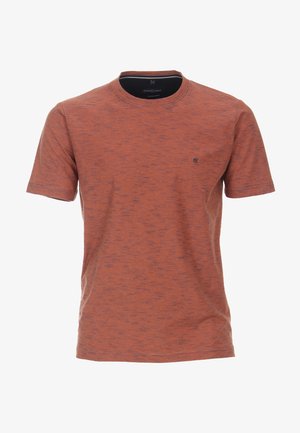 GESTREIFT - Print T-shirt - dunkelorange
