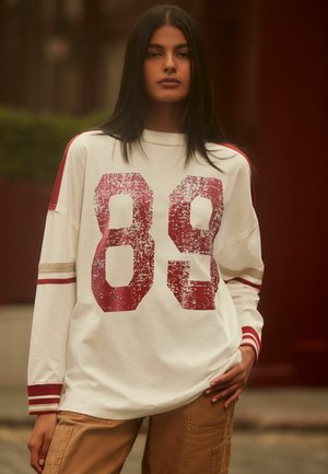 Next SEAM DETAIL - Long sleeved top - navy blue  ecru white