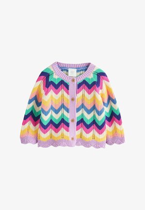 Next, REGULAR FIT - Cardigan - multi bright crochet striped