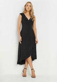 Long Tall Sally WRAP FRILL - Vapaa-ajan mekko - black