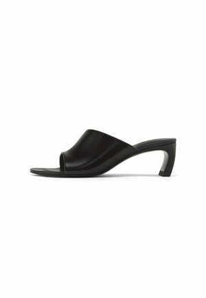 Heeled mules - black