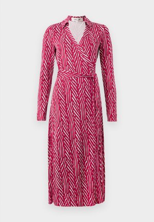 Diane von Furstenberg ABIGAL WRAP DRESS WITH CUFF - Maxi-jurk - dark red
