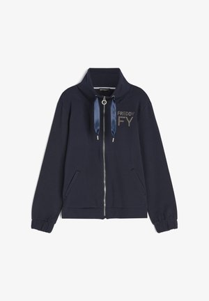 Freddy IN FRENCH CON COLLO ALTO - Felpa con zip - blu navy