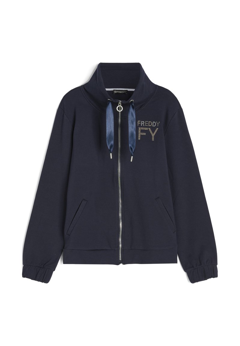 Freddy IN FRENCH CON COLLO ALTO - Felpa con zip - blu navy