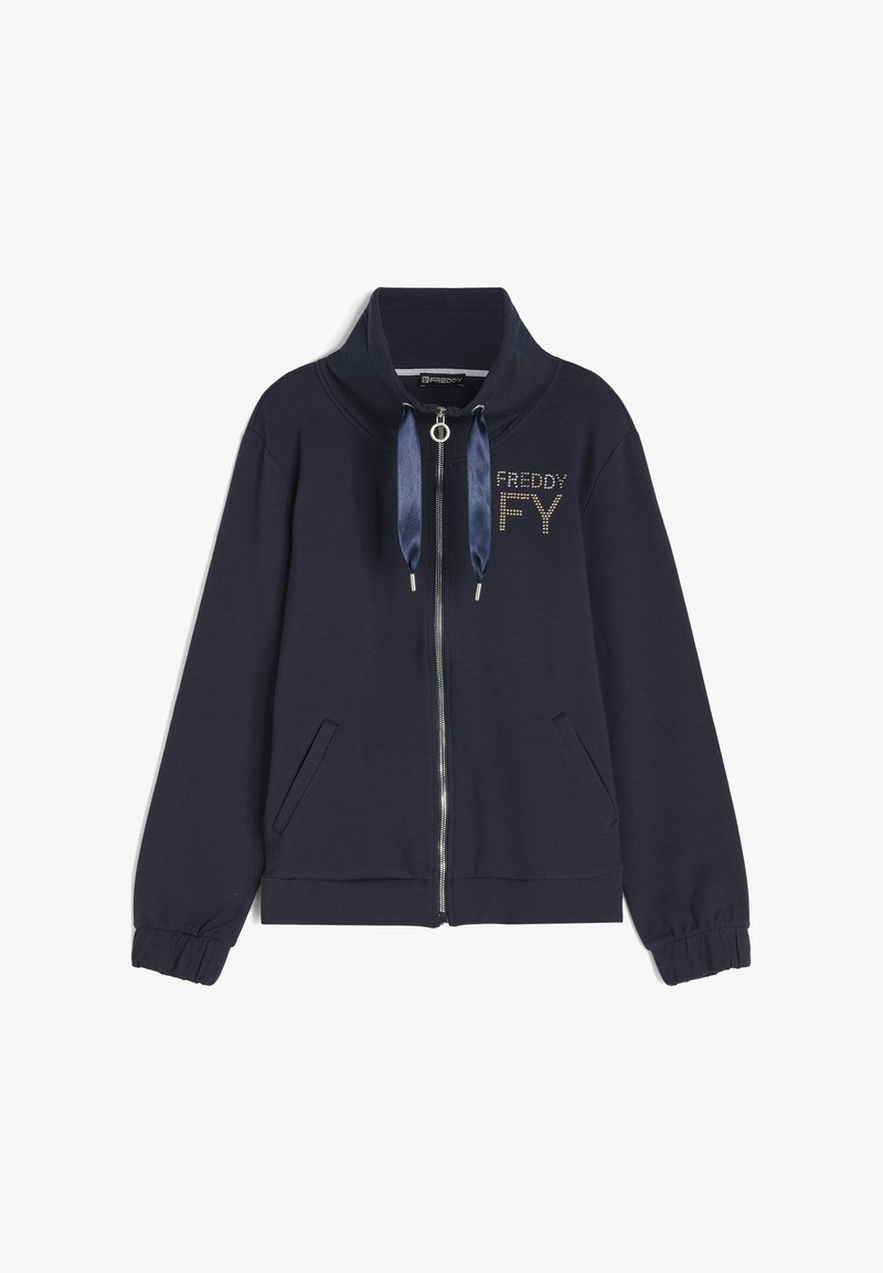 Freddy IN FRENCH CON COLLO ALTO - Felpa con zip - blu navy