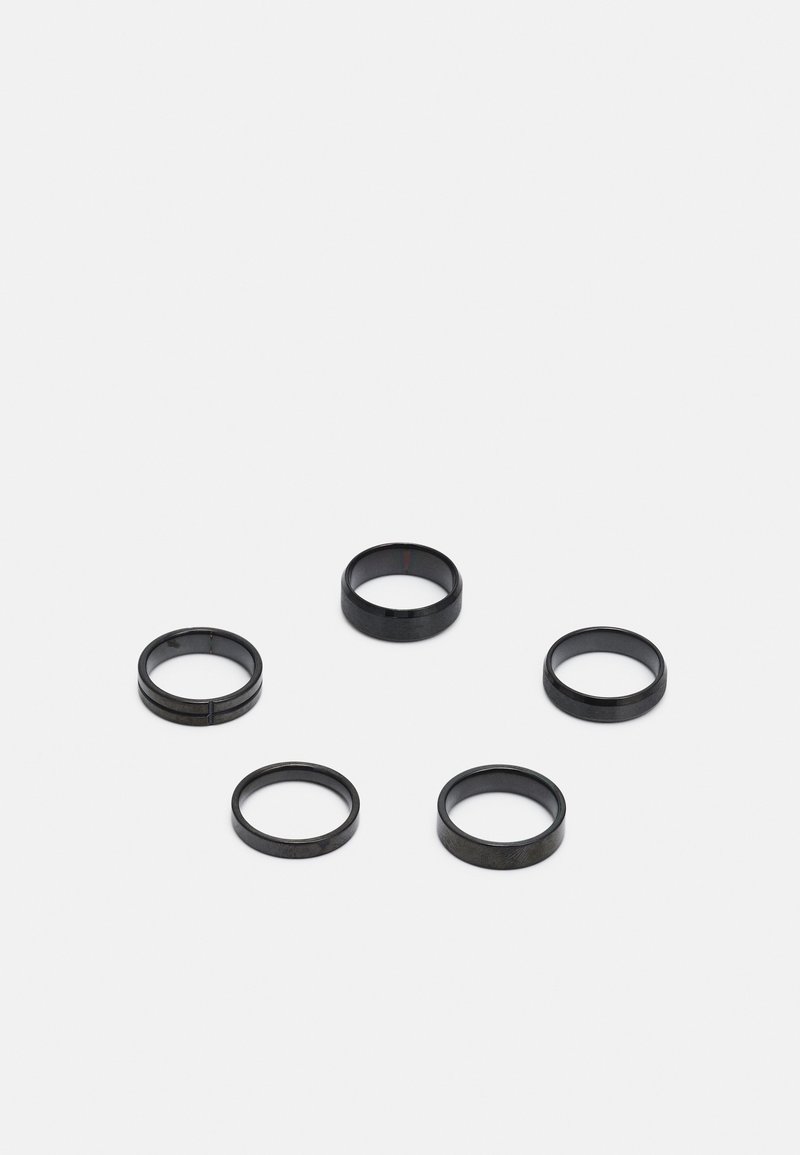 Jack & Jones - JACPLAIN MIX 5 PACK UNISEX - Ring - black, Vergrößern