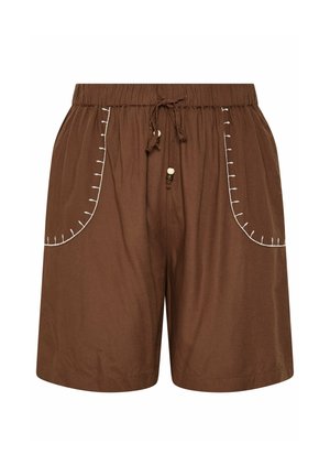 Yours Clothing, PLUS SIZE CASUAL SHORTS - Shorts - brown