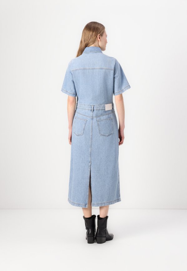 DRESSES A SHAPE MIDI LENGTH - Denim dress4